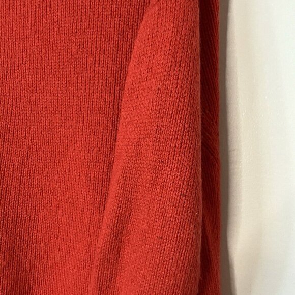 J.Crew Wool Blend Red Knit Sweater Oversized Womens Large Holiday Christmas - Picture 2 of 6